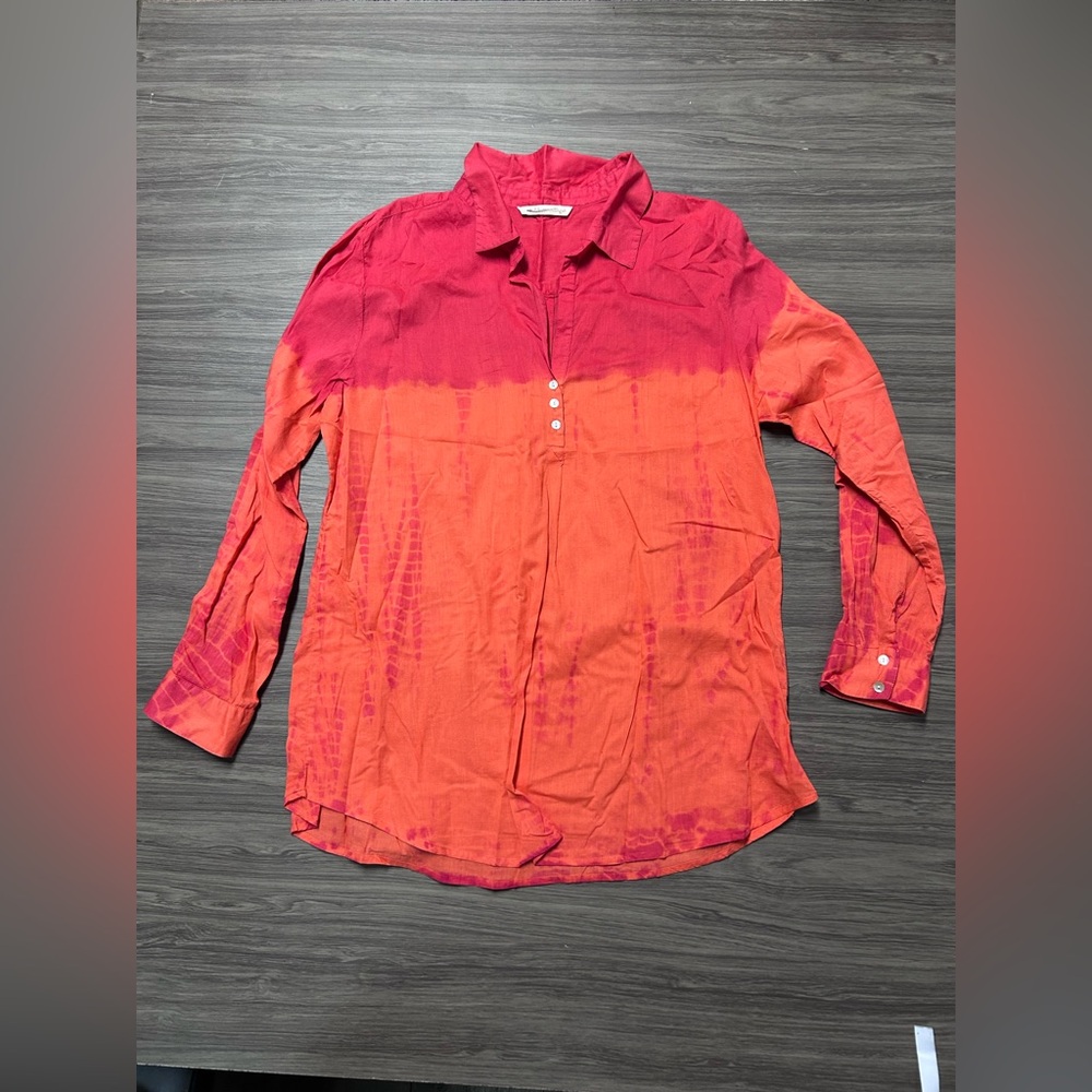 Soft Surroundings 100% Cotton Ombré Top - no size tag see measurements
